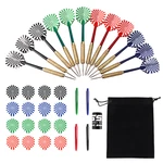 12-pack 18g Steel Tip Darts Set With Nylon Shafts/flights & Dart Sharpener Tool. Fixed Price $12.98.
