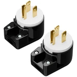 (2pack) Nema 5-15p Plug, Plugrand 15a 125v Right Angle Ac 2pack, Black Color. Fixed Price $21.15.