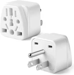 2 Pack Us Travel Plug Adapter, Eu,uk,au,in,cn,jp,asia,italy,brazil To Usa (type. Fixed Price $10.63.