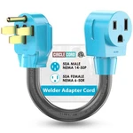 Circlecord Welder Adapter Cord, Nema 14-50p Male To 14-50p/6-50r 12inch, Blue. Fixed Price $30.76.