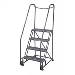 Cotterman 4tr18a6e10b8d3c1p6 70 In H Steel Tilt And Roll Ladder, 4 Steps, 450. Fixed Price $550.99.