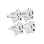 Maximm 2 Prong To 3 Outlet Adapter, Polarized Grounding 4 Pack, White. Fixed Price $17.99.