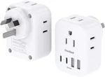 2 Pack Us To Au Plug Adapter Pd20w 4 Outlets Usb Type I Travel. Fixed Price $14.95.