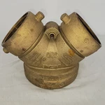 4"x 2.5" Siamese Lansdale Brass Fire Department Connection Y. Fixed Price $125.00.