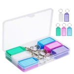 Cuttte 20 Pack Plastic Key Tags With 20pcs, White, Purple, Green, Pink, Blue. Fixed Price $13.99.