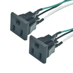 2pcs 3 Pins Us Power Socket Plug Panel 10a 125v Ac Sta02 With 18awg. Fixed Price $10.36.