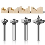 Wsoox 4pcs Point Cutting Round Over Bit Set With 1/4" Shank Carbide Router Bi.... Fixed Price $27.81.