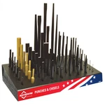 Mayhew Punch And Chisel Display - 57 Piece. Fixed Price $501.95.