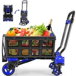 2-in-1hand Truck Dolly Foldable With Folding Basket, 330lb Hand Truck.... Fixed Price $196.01.
