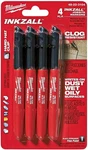Milwaukee Inkzall Fine Point Marker, Black, 4-pack, Model 48-22-3104. Fixed Price $6.95.