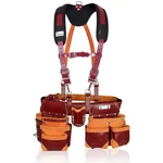 Trutuch Maroon Leather Tool Belt With Suspender 18 Pockets Framers. Fixed Price $170.78.