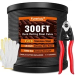 1/8" Stainless Steel Cable 300ft Marine Grade For Deck Railing System T.... Fixed Price $82.09.