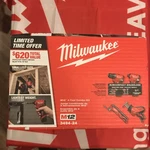 Milwaukee M12 3494-24 4-tool Combo Kit W/ 2 Batteries, Charger, & Bag. Fixed Price $315.50.