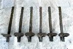 Lot Of 6 - Used Heavy Duty 17 Copper Brass Snow Guards. Fixed Price $90.00.