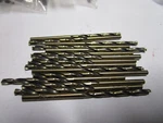 1/8" Hi-molybdenum Steel 135 Split Point Black And Gold Jobber Drill Qty 15. Fixed Price $20.00.