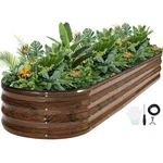 G Good Gain Raised Garden Beds - 8x2x1ft Galvanized Planter Boxes Kit With Pr.... Fixed Price $69.61.