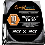 20' X Heavy Duty Silver/black Waterproof Uv Blocking 10 Mil Poly Tarp Cam.... Fixed Price $86.09.