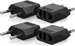 Unidapt European Travel Plug Adapter Type C - 4 Pack, Us To Europe Black. Fixed Price $9.02.