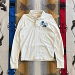 Vintage Y2k Men S Hollister Co Henley Rugby Long Sleeve Shirt Size Small White. Fixed Price $27.95.