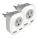 2-pack European Travel Plug Adapter, Vintar International Power Adapte.... Fixed Price $19.78.