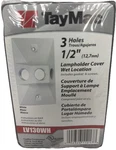 1 Cover White Lampholder Wet Weather Weatherproof 3 Holes 1/2" New Ships In 24hr. Fixed Price $47.88.