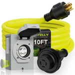 Campzlly 30 Amp Generator Cord 10ft & Power Inlet Box L14-30p/l14-30r 125/250v. Fixed Price $103.10.