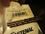 9/64" X 2-7/8" Oal 135 Split Gold High Speed Steel Straight Jobber Drill Qty 3. Fixed Price $10.00.