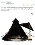 Vidalido Teepee Tent - New, Never Used, Open Box. Camping Family. Fixed Price $79.99.
