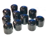 (pack Of 10) 7/16" To 1/2" Round Black Vinyl Flexible End Cap Bolt Screw Rubber. Fixed Price $11.65.