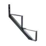 Pylex Stair Riser Black Steel Pre-drilled Attachment Holes 2-steps X 20.5 In D. Fixed Price $23.13.