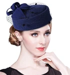 Z&x British Vintage Wool Felt Pillbox Hat Ladies Church Derby Winter Fascinat.... Fixed Price $42.27.