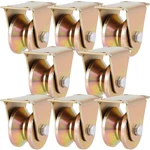 Zeonhak 8 Pcs 2 Inch V Groove Wheel, 1045 Steel Sliding Gate Rollers Gold. Fixed Price $34.65.