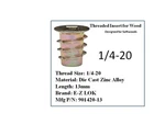 E-z Lok 1/4-20 Flanged Die Cast Zinc Hex-drive Threaded Insert For Wood 50 Pcs. Fixed Price $16.99.
