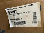 8swt Metal Fab 8" Diameter Single Wall Tee With Cap. Fixed Price $76.00.