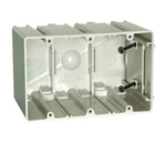 Allied Moulded Sliderbox 3-3/4 In. Rectangle Polycarbonate 3 Gang Outlet Box. Fixed Price $24.10.