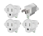 Jackyled 4 Pack Etl Listed 3-2 Prong Grounding Outlet Adapter, 3 To 2 P.... Fixed Price $14.25.