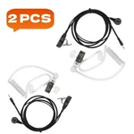 (2 Pcs) Walkie Talkie Headset 1 Pin Covert Acoustic Tube Earpiece With Mic. Fixed Price $10.98.