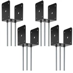 Fmhotu 4x4 Concrete Post Base(4 Pcs), Deck Base Holder Ground 4x4, Black. Fixed Price $51.22.