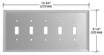 Crl Gmp501g Gray 5-gang Toggle Glass Mirror Plate. Fixed Price $27.52.