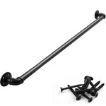 Rectoo Pipe Stair Handrail, 3 Ft Metal Staircase Black Galvanized I.... Fixed Price $44.66.