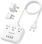 European Travel Plug Adapter, Us To Adapter With 3 American Outlet. Fixed Price $35.99.