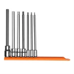 Mayhew 16044 7 Pc Long Metric Hex Insert Socket Bit Set. Fixed Price $90.93.
