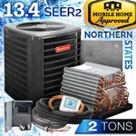 Goodman 2 Ton 13.4 Air Conditioner & Mobile Home Coil R32 Central Ac System Kit. Fixed Price $2866.00.