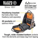 Klein Tools 62800bpcamo Backpack Tool Bag Tradesman Pro Extra-large 40-pocket. Fixed Price $99.88.
