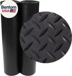 Diamond-plate Rubber Flooring Rolls - 3 Mm X 4 Ft 2 Black. Fixed Price $34.37.