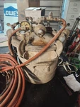 Devilbiss Qm5092-1 5 Gallon Galvanized Steel Pressure Pot Feed Tank Hoses Gun. Fixed Price $450.00.