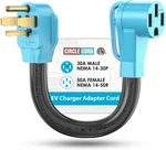 Circlecord 4 Prong Nema 14-30p To 14-50r Ev Charger Adapter Cord Blue. Fixed Price $35.94.