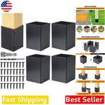 Robust Post Protector 4-set Black 3.3-6" Adjustable, Waterproof Fence Guard. Fixed Price $113.39.
