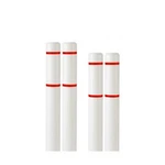 Bollardgard 4" X 52" 4-pack Bollard Cover - Innoplast (white Red Tape). Fixed Price $218.22.