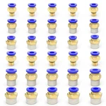 30-pack 4mm/6mm Tube Od X 1/8 Inch 1/4 M5 Thread Male Straight Push To C.... Fixed Price $17.21.